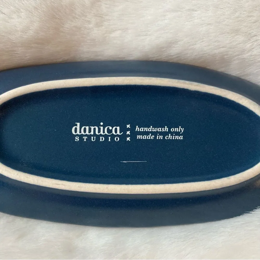 Gardenland Ink Imprint Moon Phase Trinket Tray New Ceramic